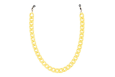 Glasses chain in yellow (plastic / 65cm)